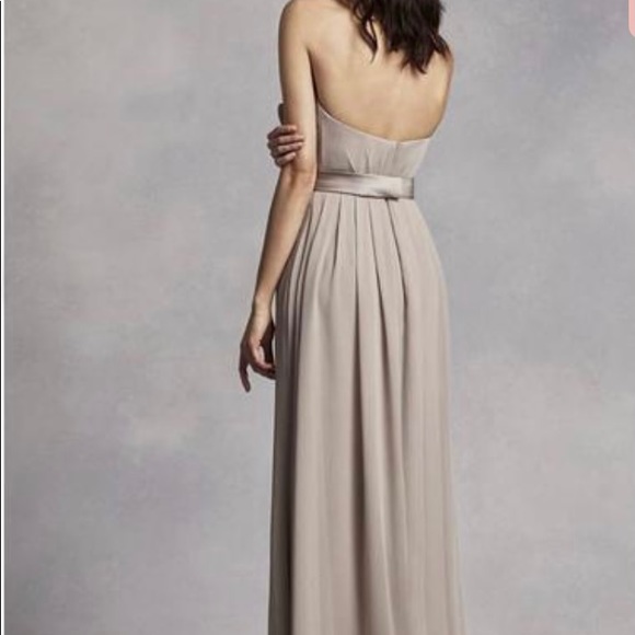 Amethyst, Vera Wang White Bridesmaid collection, halter, chiffon, size 10 - Picture 7 of 16